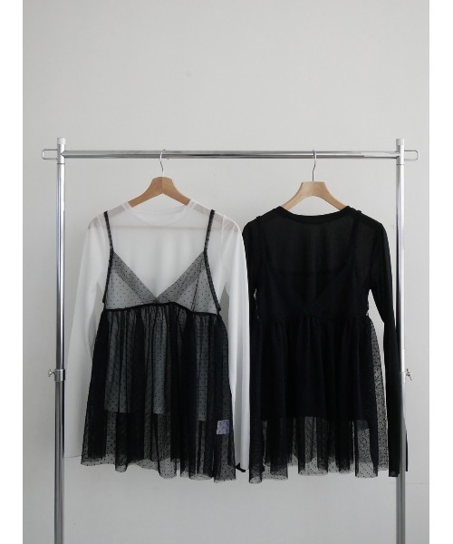 TRUNC（トランクエイティーエイト）の「Tulle &  Pullover SET（Tシャツ/カットソー・レディース・ブラック/アイボリー・FREE）」の18枚目の写真