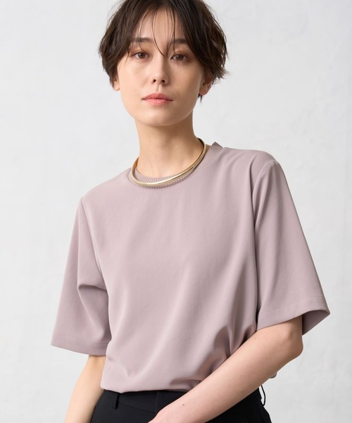 BARNYARDSTORM(バンヤードストーム)の「BARNYARDSTORM / ダブルクロスハーフスリーブプルオーバー【WEB限定カラー】【『BABALOG』チャンネルご紹介アイテム】(Tシャツ/カットソー・レディース・ホワイト/ブラック/ライトブラウン/グレイッシュベージュ/チャコール/ブラウン/オフホワイト/キャメル・S/M)」の16枚目の写真