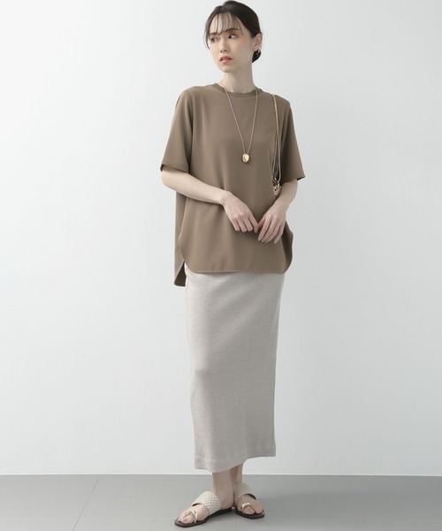 BARNYARDSTORM(バンヤードストーム)の「BARNYARDSTORM / ダブルクロスハーフスリーブプルオーバー【WEB限定カラー】【『BABALOG』チャンネルご紹介アイテム】(Tシャツ/カットソー・レディース・ホワイト/ブラック/ライトブラウン/グレイッシュベージュ/チャコール/ブラウン/オフホワイト/キャメル・S/M)」の21枚目の写真