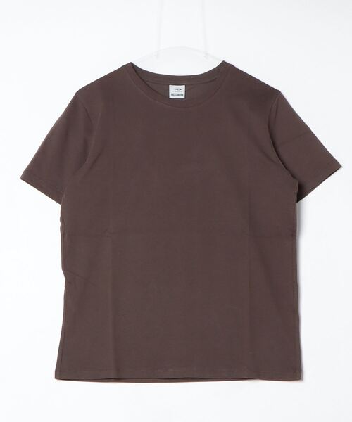 TIGORA(ティゴラ)の「ティゴラ TIGORA コットンTシャツ(Tシャツ/カットソー・レディース・ブラウン/ライトグリーン/ホワイト/チャコールグレー・S/M/L/XL)」の3枚目の写真