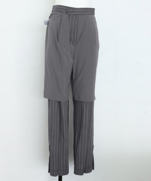 RASW（ラス）の「[RASW]リネン混ストライプストレートパンツ（その他パンツ・レディース・グレイッシュベージュ/チャコール・S/M/L）」の16枚目の写真