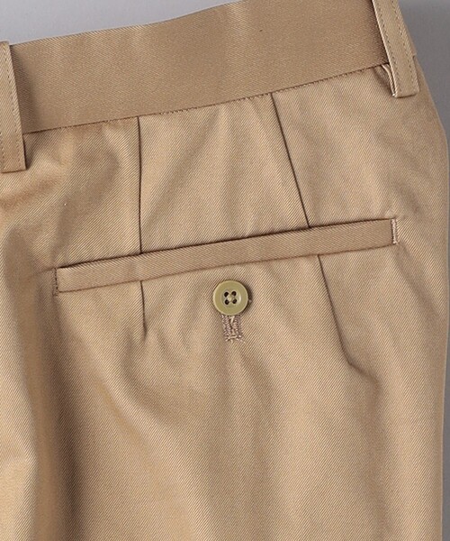 SCYE BASICS(サイベーシックス)の「<SCYE BASICS> Cotton Tapered Pleated Trousers/コットン テーパード プリーツ トラウザーズ(チノパンツ・メンズ・ベージュ/ネイビー・36/38/40)」の6枚目の写真