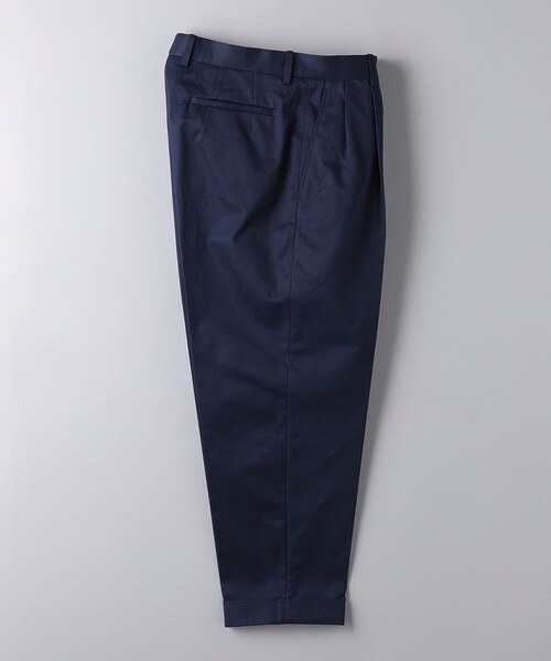 SCYE BASICS(サイベーシックス)の「<SCYE BASICS> Cotton Tapered Pleated Trousers/コットン テーパード プリーツ トラウザーズ(チノパンツ・メンズ・ベージュ/ネイビー・36/38/40)」の11枚目の写真