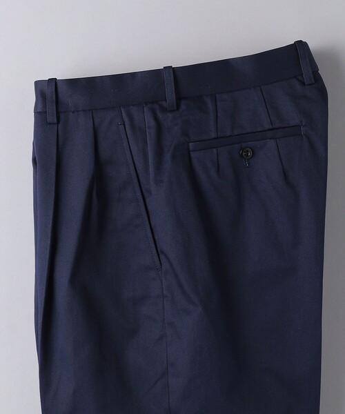 SCYE BASICS(サイベーシックス)の「<SCYE BASICS> Cotton Tapered Pleated Trousers/コットン テーパード プリーツ トラウザーズ(チノパンツ・メンズ・ベージュ/ネイビー・36/38/40)」の12枚目の写真