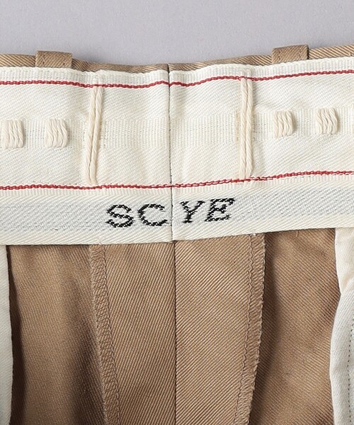 SCYE BASICS(サイベーシックス)の「<SCYE BASICS> Cotton Tapered Pleated Trousers/コットン テーパード プリーツ トラウザーズ(チノパンツ・メンズ・ベージュ/ネイビー・36/38/40)」の15枚目の写真
