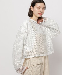 スリットスリーブメッシュプルオーバー