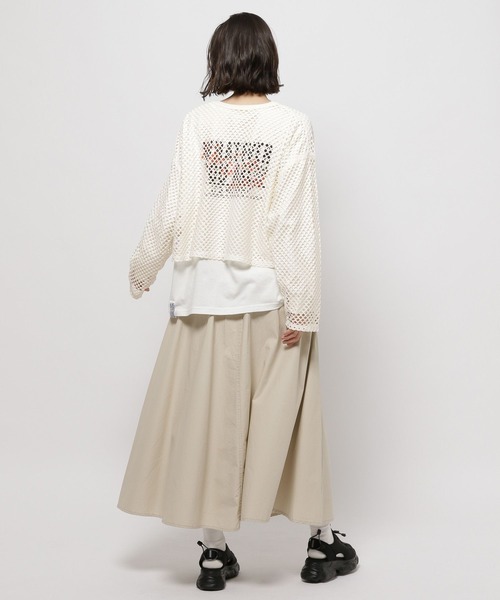 セール】スリットスリーブメッシュプルオーバー（Tシャツ