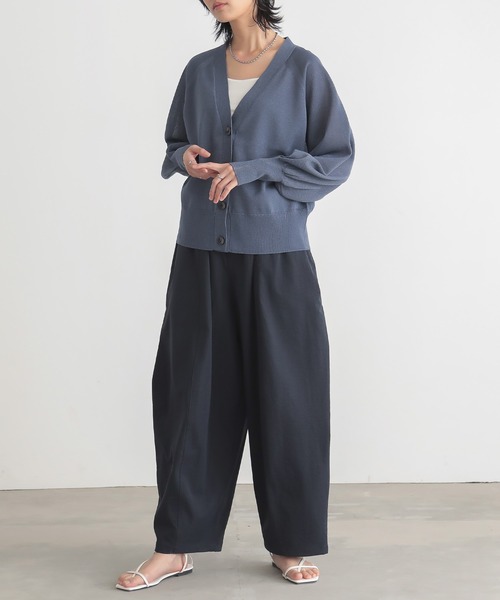 セール】[新色追加]Vネックシアーカーディガン【サスティナブル