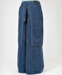 ラッドミュージシャン スカート パンツ レイヤード 巻きエプロン LAD MUSICIAN（ラッドミュージシャン）の「12oz DENIM APRON