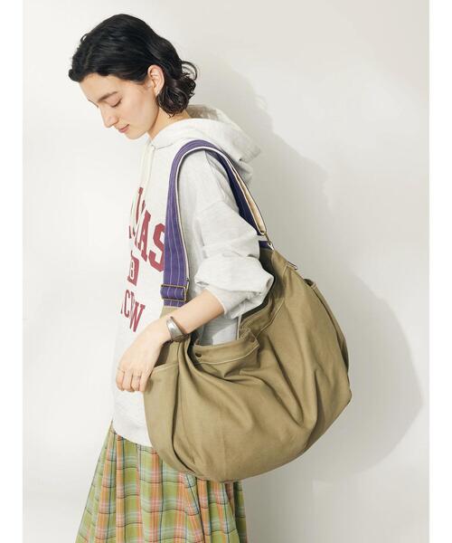 CRAFT STANDARD BOUTIQUE（クラフトスタンダードブティック）の「キャンバスニュースペーパーバッグ（エコバッグ/サブバッグ・レディース・ナチュラル/カーキ・FREE）」の6枚目の写真