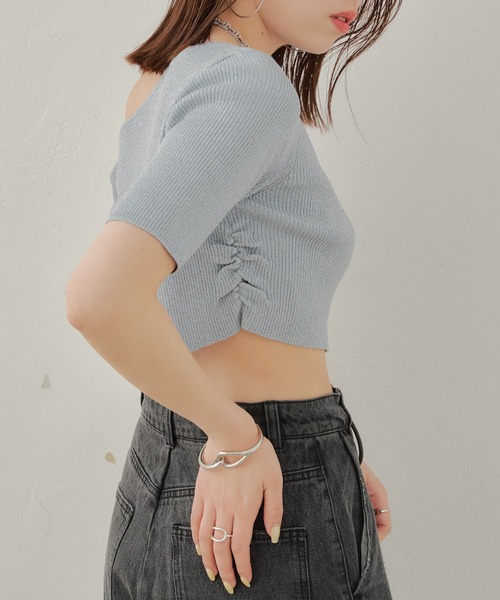 25SS美品 theory luxe 5分袖 洗えるラメニット コッパー38 Theory luxe（セオリーリュクス）公式通販サイト