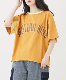 CUBE SUGAR（キューブシュガー）の「GENTILジャンティOE天竺×シアーリンガーTシャツ（Tシャツ/カットソー）」