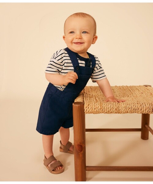 PETIT BATEAU(プチバトー)の「マリニエール半袖Tシャツ(Tシャツ/カットソー・キッズ・ホワイト×ネイビー・18MONTH/12MONTH/24MONTH/36MONTH)」の4枚目の写真