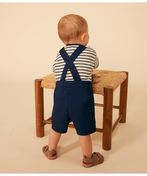 PETIT BATEAU(プチバトー)の「マリニエール半袖Tシャツ(Tシャツ/カットソー・キッズ・ホワイト×ネイビー・18MONTH/12MONTH/24MONTH/36MONTH)」の5枚目の写真
