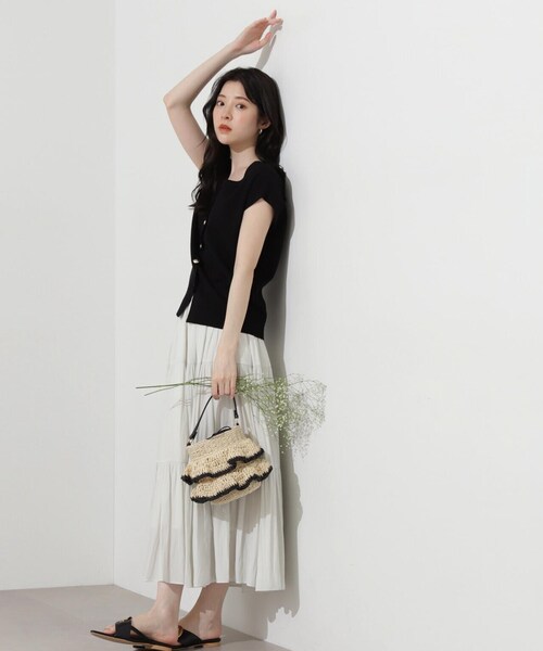 PROPORTION BODY DRESSING(プロポーションボディドレッシング)の「金ボタン付きニットベスト / 1214170511(ニット/セーター・レディース・ピンク/ブルー/ブラック・FREE)」の19枚目の写真