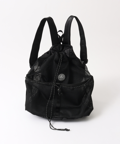 SAYHELLO(セイハロー)の「【SAYHELLO / セイハロー】New Daylily Mesh Bag(バックパック/リュック・メンズ・ブラック・FREE)」の9枚目の写真