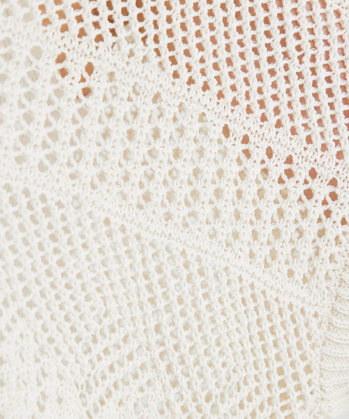 qualite（カリテ）の「かぎ針風スクエアニット（ニット/セーター・レディース・ベージュ/ブラック/オフホワイト/ブラウン・フリー）」の21枚目の写真