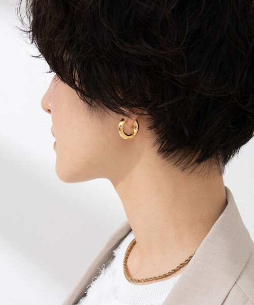 NOLLEY’S（ノーリーズ）の「フープピアス（ピアス（両耳用）・レディース・シルバー/ゴールド・FREE）」の5枚目の写真