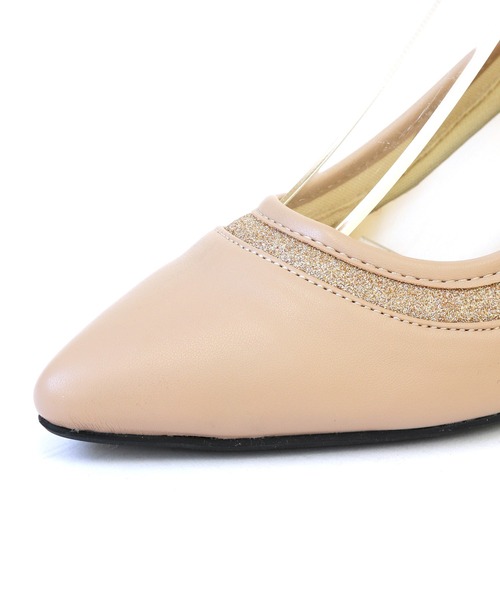Carlie e felice（カーリーエフェリーチェ）の「【Carlie e felice/カーリーエフェリーチェ】2WAYグリッターラインパンプス７０（パンプス・レディース・ベージュ/ブラック・22.5cm/23.0cm/23.5cm/24.0cm/24.5cm）」の13枚目の写真