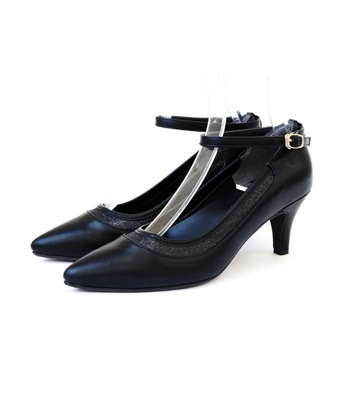 Carlie e felice（カーリーエフェリーチェ）の「【Carlie e felice/カーリーエフェリーチェ】2WAYグリッターラインパンプス７０（パンプス・レディース・ベージュ/ブラック・22.5cm/23.0cm/23.5cm/24.0cm/24.5cm）」の4枚目の写真