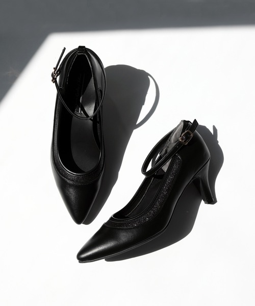 Carlie e felice（カーリーエフェリーチェ）の「【Carlie e felice/カーリーエフェリーチェ】2WAYグリッターラインパンプス７０（パンプス・レディース・ベージュ/ブラック・22.5cm/23.0cm/23.5cm/24.0cm/24.5cm）」の20枚目の写真