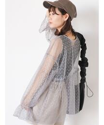 ehka sopo | 前後2WAYハート柄シアーブラウス(シャツ/ブラウス)