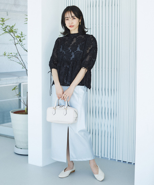 Vivienne Westwood レースカラー半袖ブラウス VIS（ビス）の「【WEB限定】レースウエストギャザー半袖ブラウス