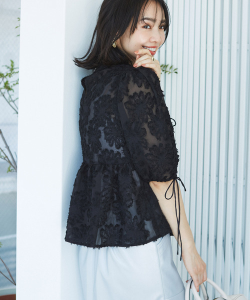 Vivienne Westwood レースカラー半袖ブラウス VIS（ビス）の「【WEB限定】レースウエストギャザー半袖ブラウス