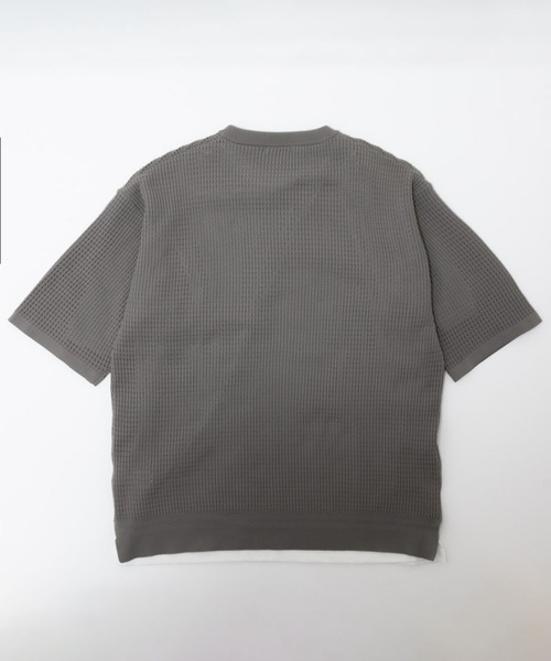 URBAN COLLECTION（アーバンコレクション）の「ゆったりシルエット Tシャツとニットのアンサンブル（Tシャツ/カットソー・メンズ・ネイビー/ライトグレー/チャコールグレー・S/M/L/XL）」の4枚目の写真