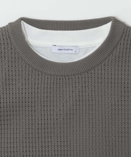 URBAN COLLECTION（アーバンコレクション）の「ゆったりシルエット Tシャツとニットのアンサンブル（Tシャツ/カットソー・メンズ・ネイビー/ライトグレー/チャコールグレー・S/M/L/XL）」の6枚目の写真