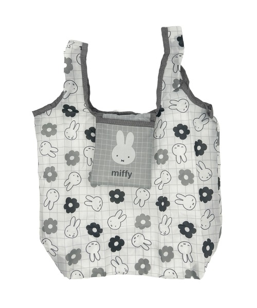 Miffy( ミッフィー)の「miffy/ミッフィー エコバック フラワーポップシリーズ(エコバッグ/サブバッグ・レディース・マルチ/グレー・ONE SIZE)」の8枚目の写真