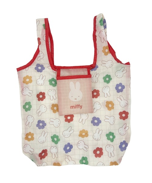 Miffy( ミッフィー)の「miffy/ミッフィー エコバック フラワーポップシリーズ(エコバッグ/サブバッグ・レディース・マルチ/グレー・ONE SIZE)」の7枚目の写真
