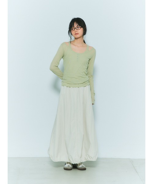 【セール】ドロストヘムバルーンスカート（スカート）｜CHAROL（シャロル）