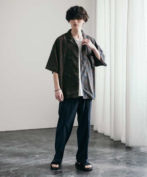 リッスンフレーバー モルフォローズ総柄BIGシャツ ブラック 蒼井叶さん着用 LISTEN FLAVOR （リッスン フレーバー）公式通販