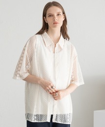 LACE SHEER REGULAR SHIRT/レースシアーレギュラーシャツ