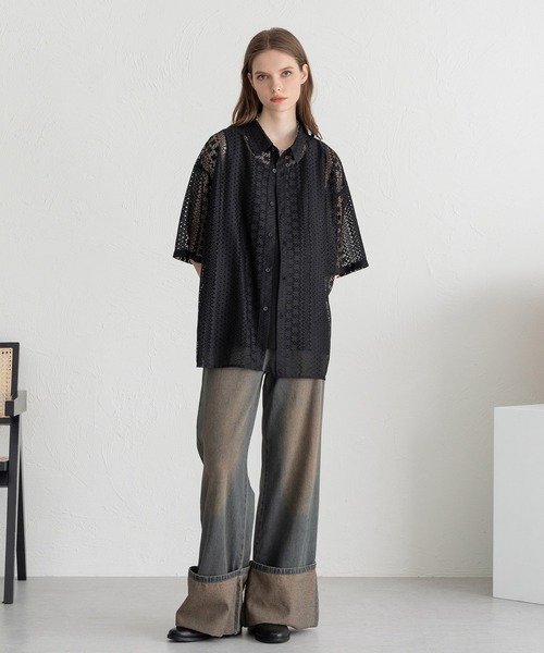 セール】LACE SHEER REGULAR SHIRT/レースシアーレギュラー