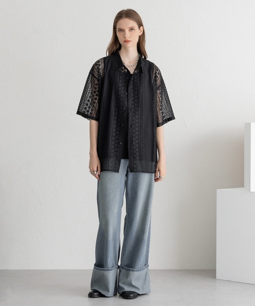 お気にいる セール】LACE SHIRT/レースシアーレギュラー REGULAR SHEER ウェア
