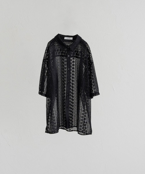 No.275 Prince 黒レースの豪華シャツ LL 新品 No.275 Prince 黒レースの豪華シャツ LL 新品