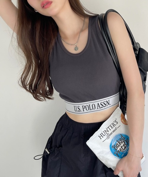 U.S. POLO ASSN.(ユーエスポロアッスン)の「【Ada.別注】U.S. POLO ASSN. クロップド タンクトップ インナー(タンクトップ・レディース・オフホワイト/グレー/ブラック/ネイビー・FREE)」の21枚目の写真