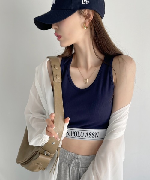 U.S. POLO ASSN.(ユーエスポロアッスン)の「【Ada.別注】U.S. POLO ASSN. クロップド タンクトップ インナー(タンクトップ・レディース・オフホワイト/グレー/ブラック/ネイビー・FREE)」の9枚目の写真