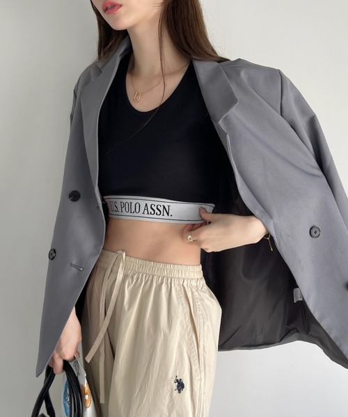 U.S. POLO ASSN.(ユーエスポロアッスン)の「【Ada.別注】U.S. POLO ASSN. クロップド タンクトップ インナー(タンクトップ・レディース・オフホワイト/グレー/ブラック/ネイビー・FREE)」の12枚目の写真