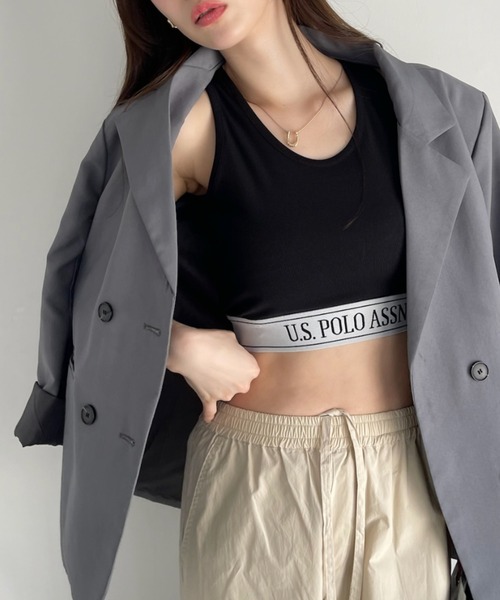 U.S. POLO ASSN.(ユーエスポロアッスン)の「【Ada.別注】U.S. POLO ASSN. クロップド タンクトップ インナー(タンクトップ・レディース・オフホワイト/グレー/ブラック/ネイビー・FREE)」の5枚目の写真