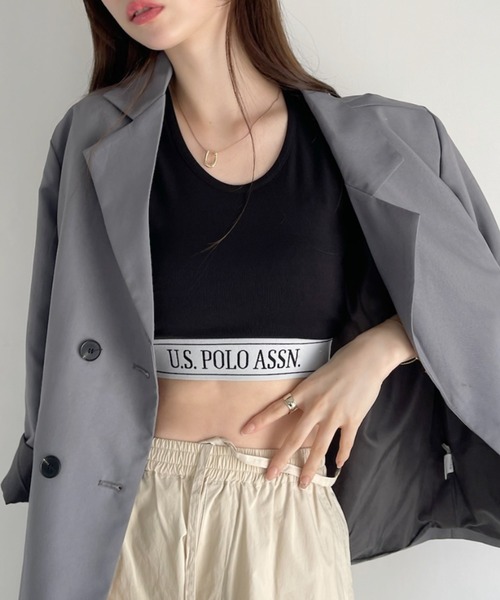 U.S. POLO ASSN.(ユーエスポロアッスン)の「【Ada.別注】U.S. POLO ASSN. クロップド タンクトップ インナー(タンクトップ・レディース・オフホワイト/グレー/ブラック/ネイビー・FREE)」の11枚目の写真