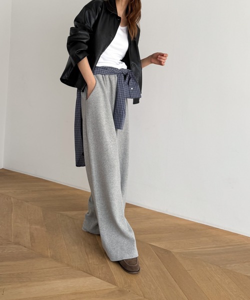 CANAL JEAN(キャナルジーン)の「El mar ワイドレッグスウェットパンツ(スウェットパンツ・レディース・ホワイト/グレー/ブラック/ブラウン/ネイビー/イエロー・ONE SIZE)」の14枚目の写真