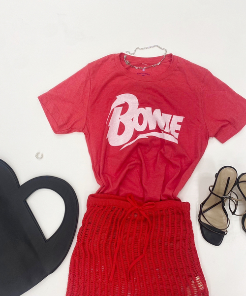David Bowie print T-shirt optical white | Calliope