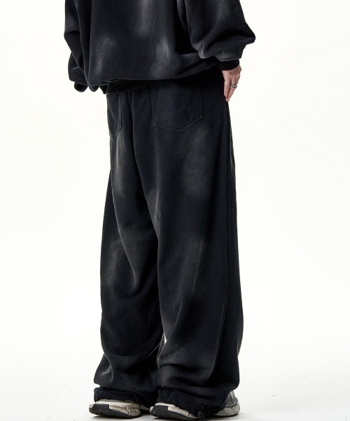 HARSH and CRUEL WIDE LOOSE SWEAT 切り替えスウェットパンツ HARSH and CRUEL 】 WIDE LOOSE SWEAT PANTS 切り替えスウェット