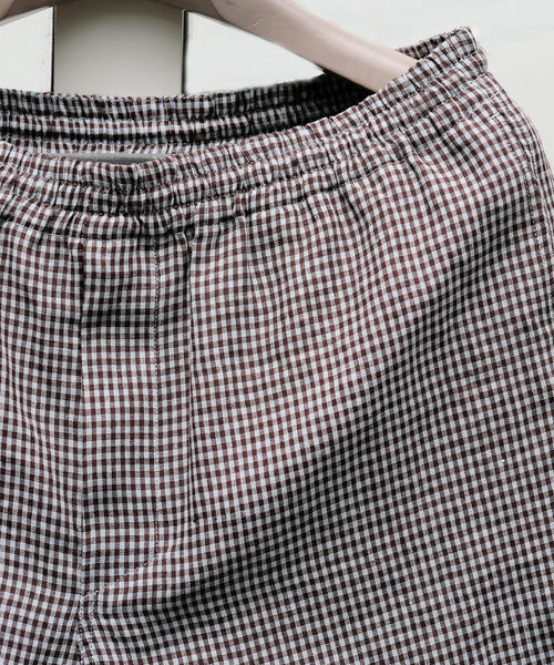 EDIFICE LA BOUCLE（エディフィスラブークル）の「LA BOUCLE (ラブークル) French Linen ショーツ（その他パンツ・メンズ・ブラウン/サックスブルー・3/2）」の3枚目の写真