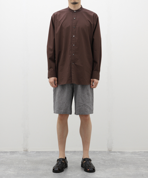 EDIFICE LA BOUCLE（エディフィスラブークル）の「LA BOUCLE (ラブークル) French Linen ショーツ（その他パンツ・メンズ・ブラウン/サックスブルー・3/2）」の5枚目の写真