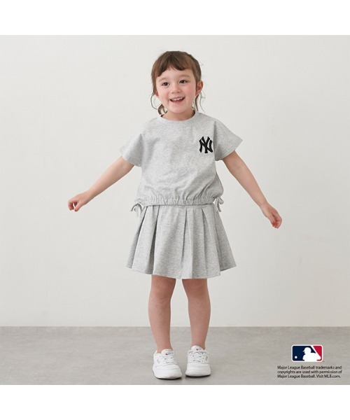 petit main（プティマイン）の「【MLB】カットスカートセットアップ（アンサンブル・キッズ・ネイビー/オフホワイト/アイボリー・80ｃｍ/90cm/100cm/110cm/120cm/130cm/140cm）」の6枚目の写真