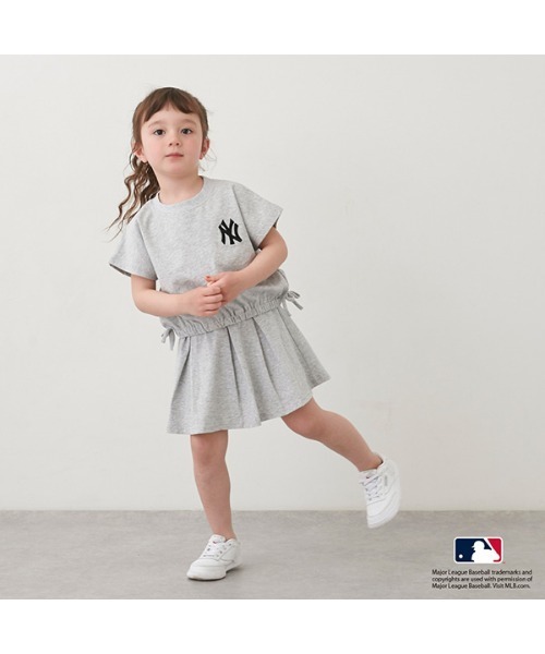 petit main（プティマイン）の「【MLB】カットスカートセットアップ（アンサンブル・キッズ・ネイビー/オフホワイト/アイボリー・80ｃｍ/90cm/100cm/110cm/120cm/130cm/140cm）」の5枚目の写真